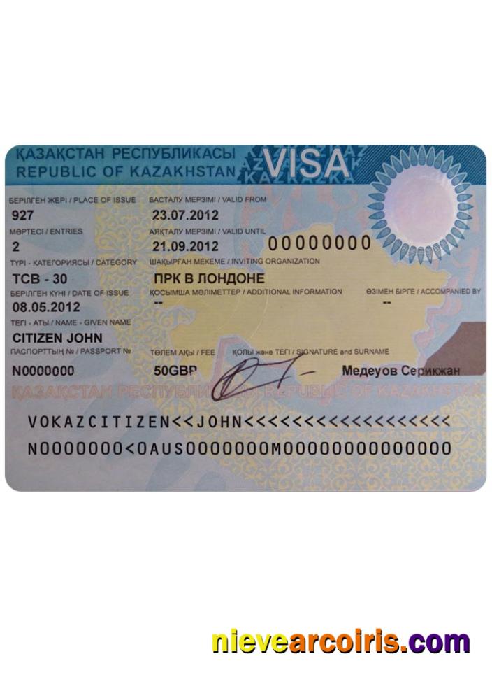 KAZAKHSTAN visa